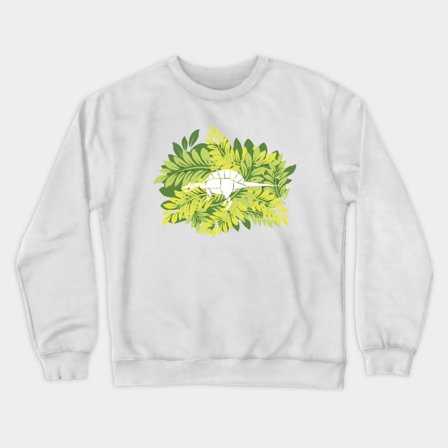 Jungle Origami Spinosaurus Crewneck Sweatshirt by Print Stop Studio